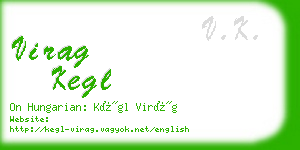 virag kegl business card